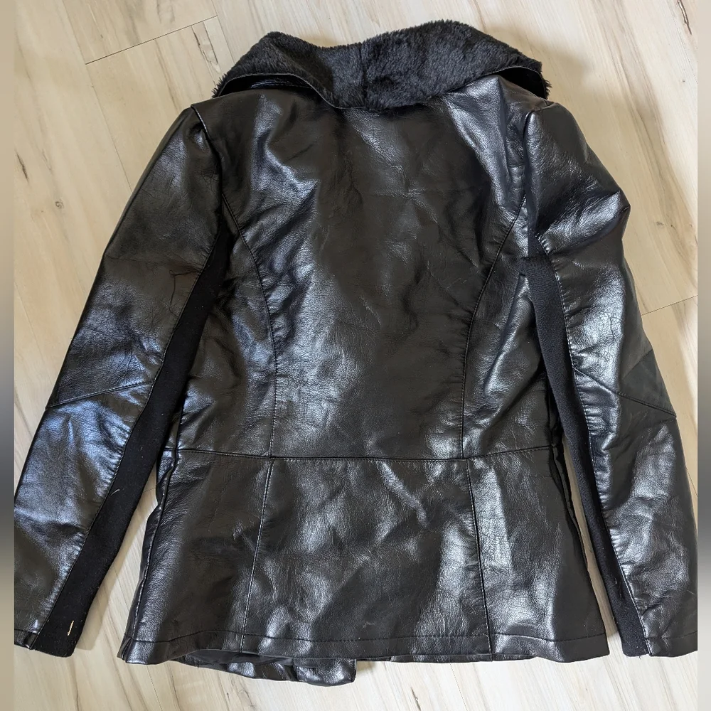 Jaclyn Smith Collection Faux Leather Jacket - Picture 3 of 3